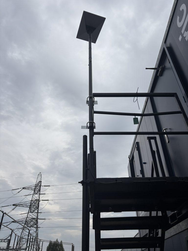 Starlink installation on a pole