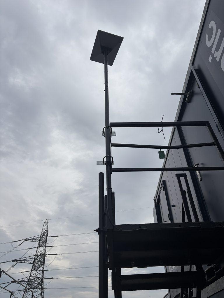 Starlink installation on a pole