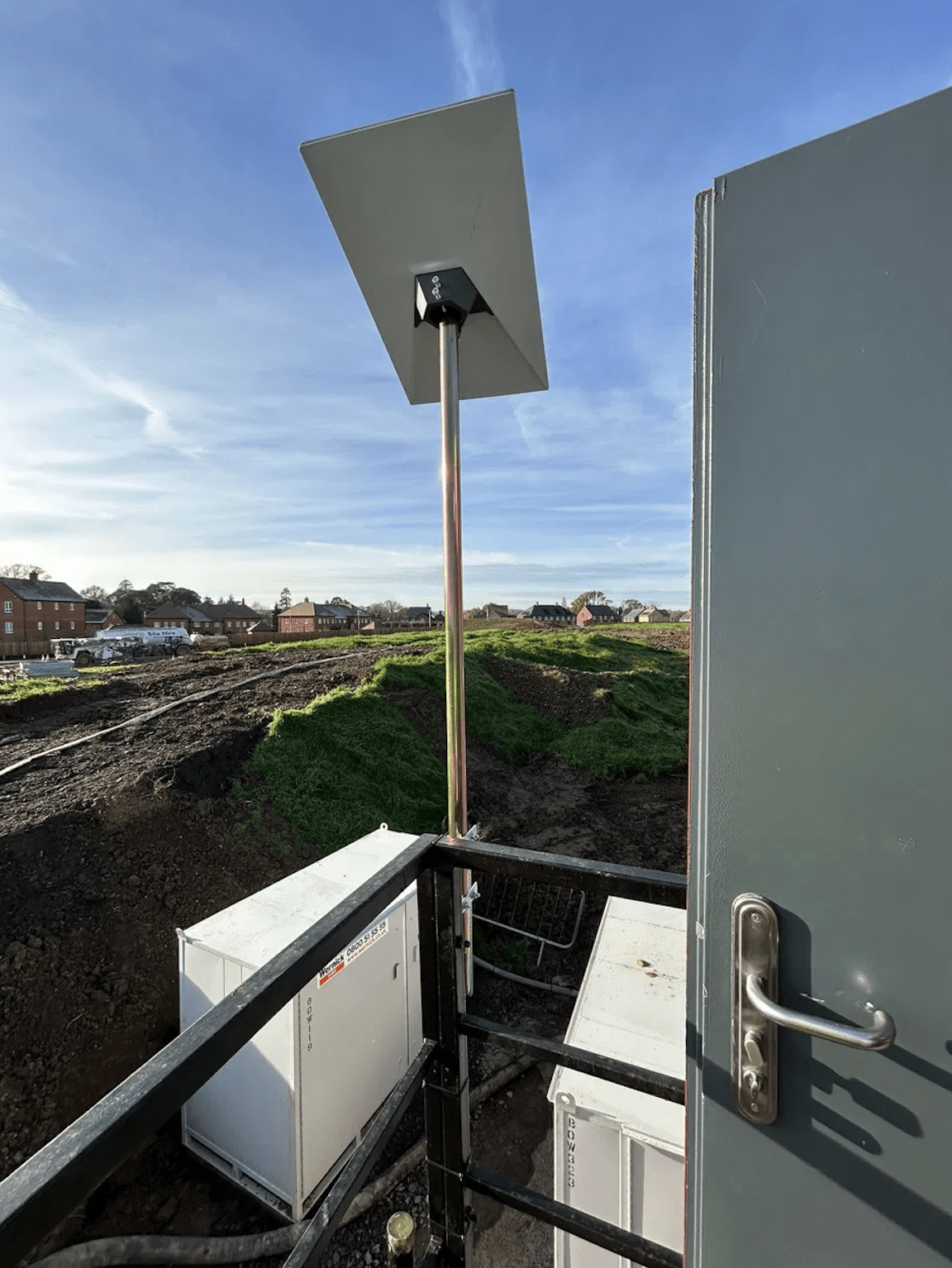 Starlink installation on construction site